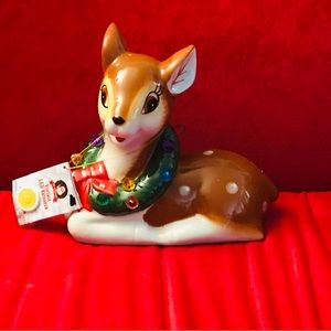 NWT Mr. Christmas 9" LED Ceramic Reindeer Deer